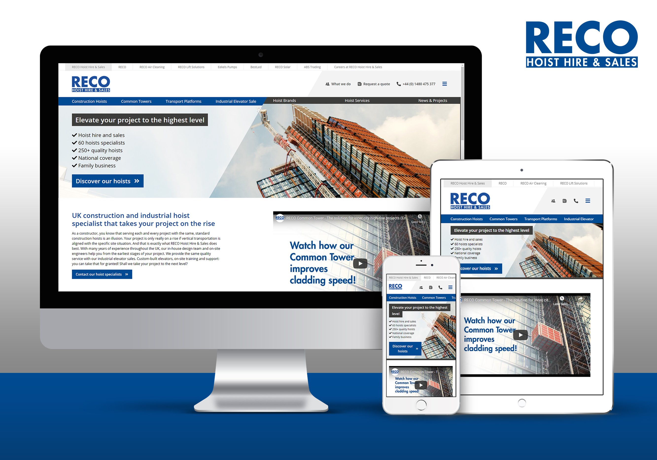 2020: RECO Hoist Hire & Sales launches new website