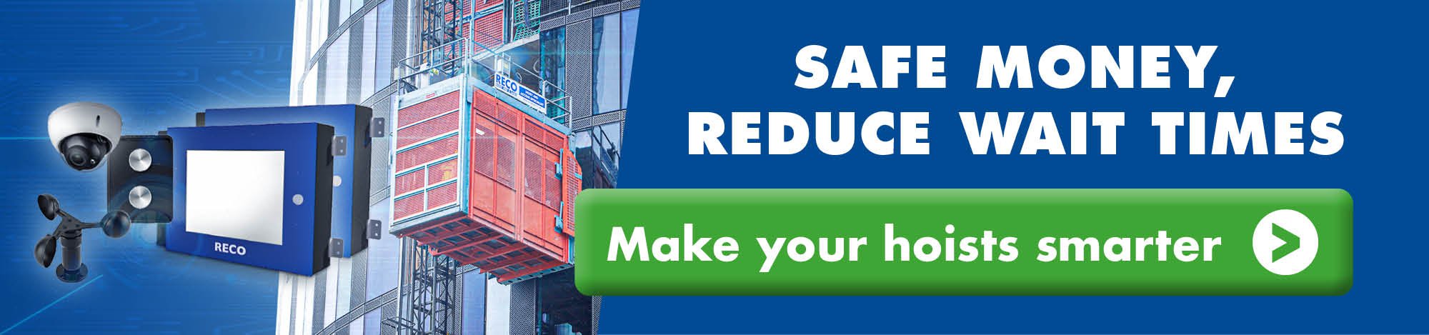 Make your construction hoists smarter with RECO's AI software - upgrade to Smart Hoist