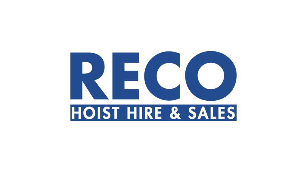 Logo of hoist rental company RECO Hoist Hire & Sales