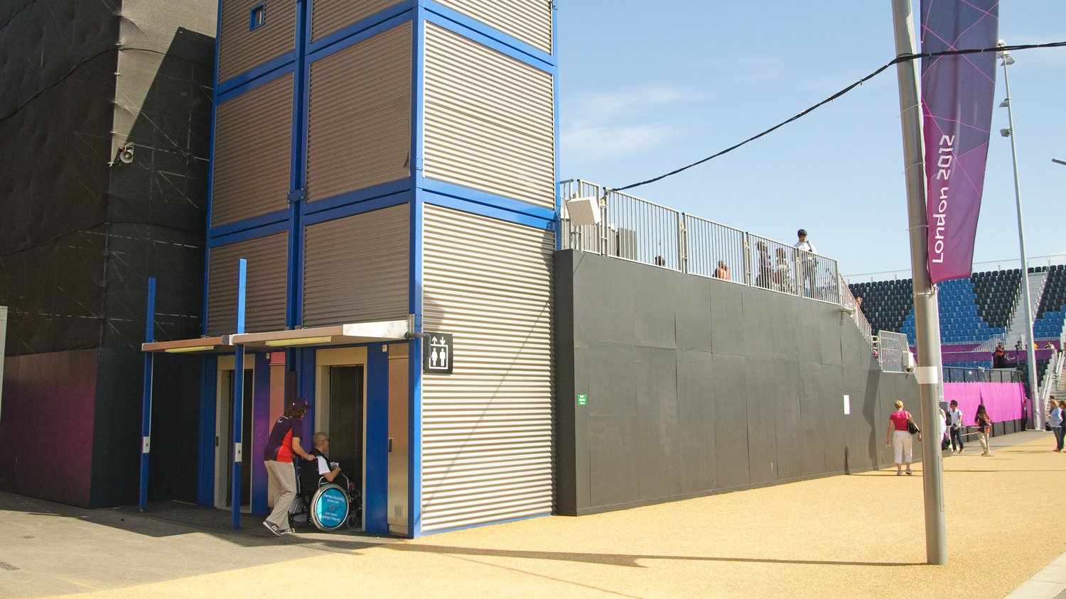 2012: RECO provides temporary passenger lifts to the London Olympic Games