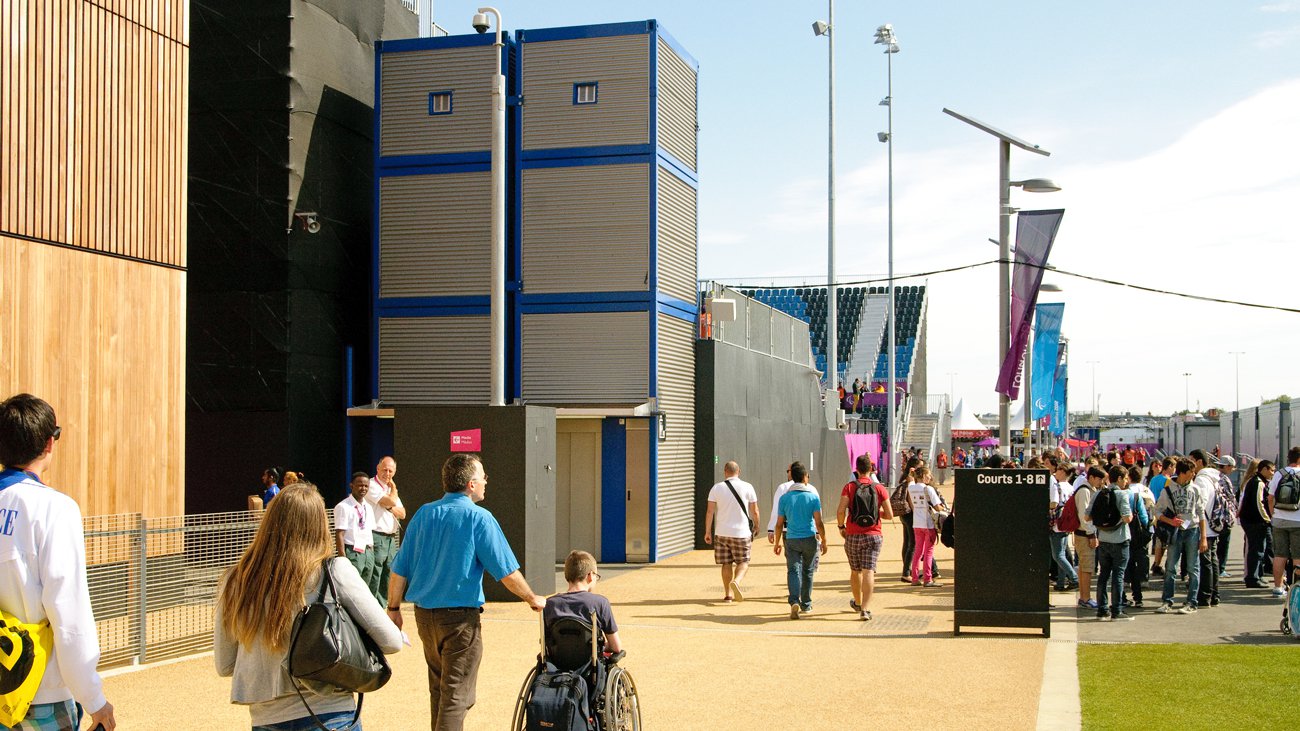 2012: RECO provides temporary passenger lifts to the London Olympic Games