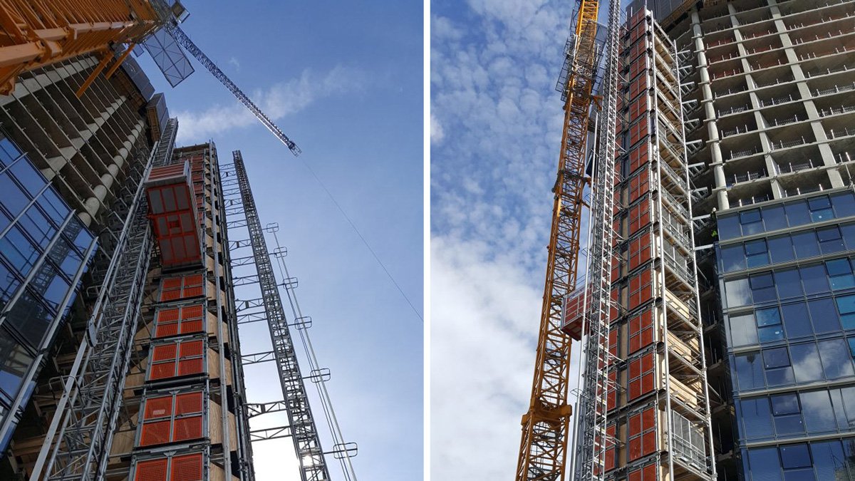 2016: RECO provides a Common Tower and several construction hoists to the Chelsea Waterfront project